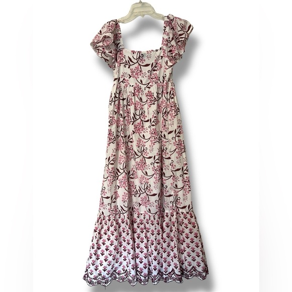 Floral Maxi Dress in Pink and White - Picture 4 of 6